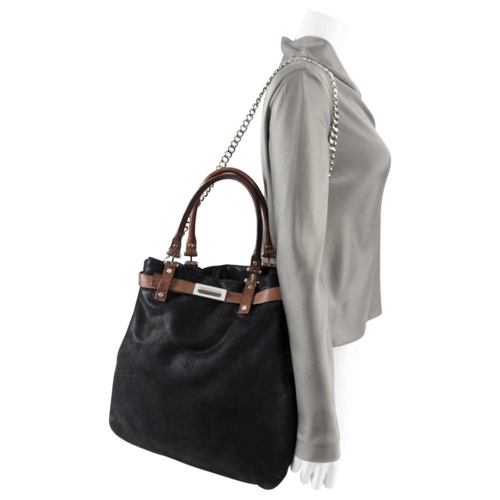 Lanvin Nubuck leather Kentucky tote with contrasting smooth leather handles